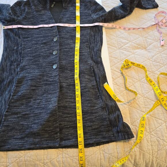 Kuhl Isla Sweater Jacket Women's M Dark Gray Button Up Hooded Outdoorcore READ - Picture 12 of 13